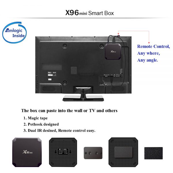 Mini PC TV Box X96 Mini, 4K, Quad-Core, 2GB RAM, 16GB, WiFi, HDMI, Android 7.1